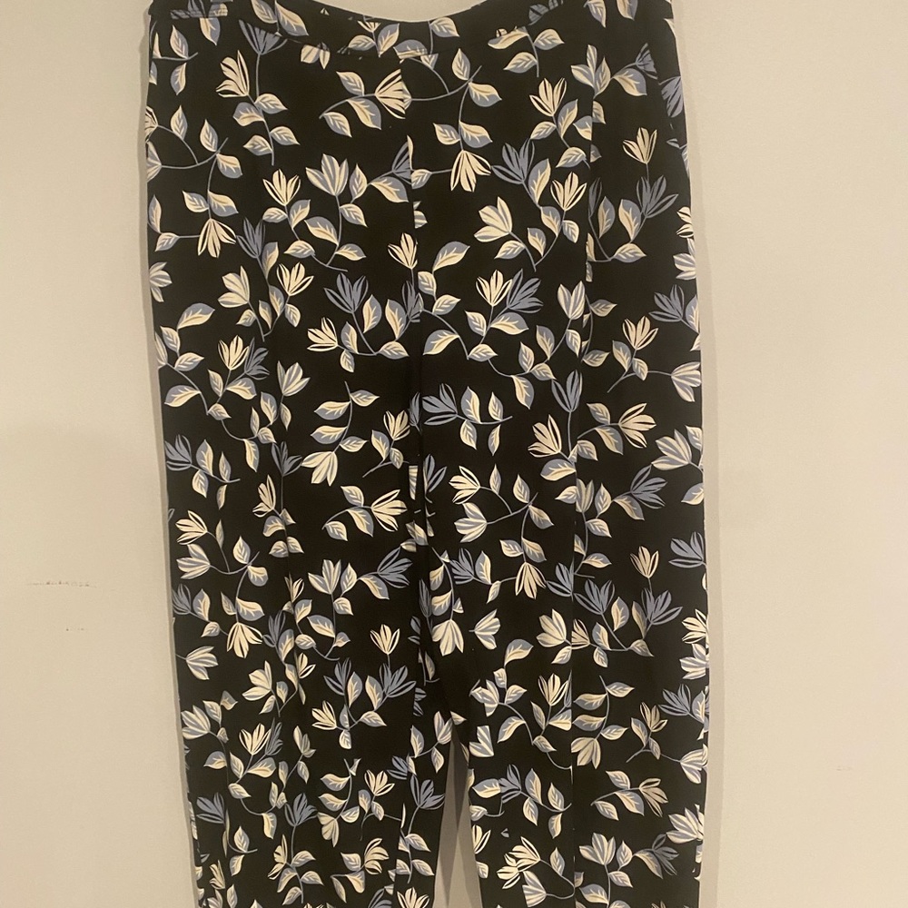 J.Jill wide leg elastic waist cropped pant